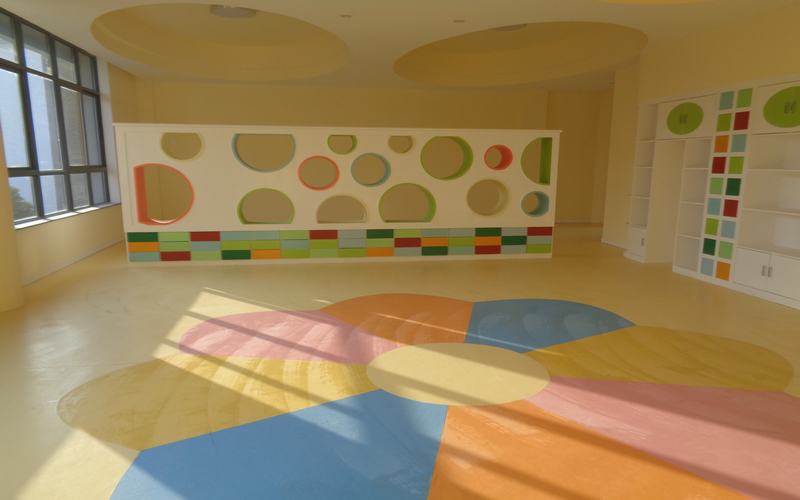 学校PVC塑胶地板整体施工案例
